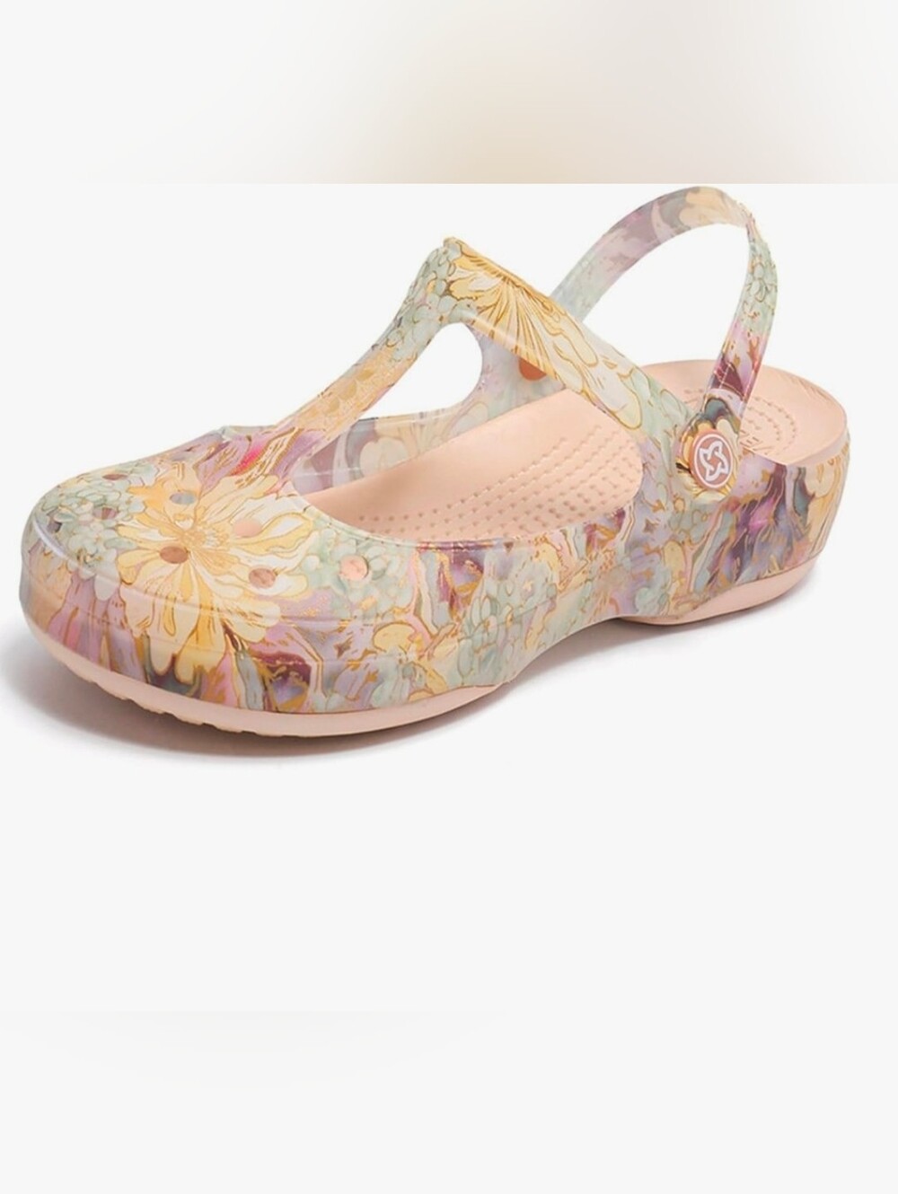 Floral Garden Clogs With Convertible Strap